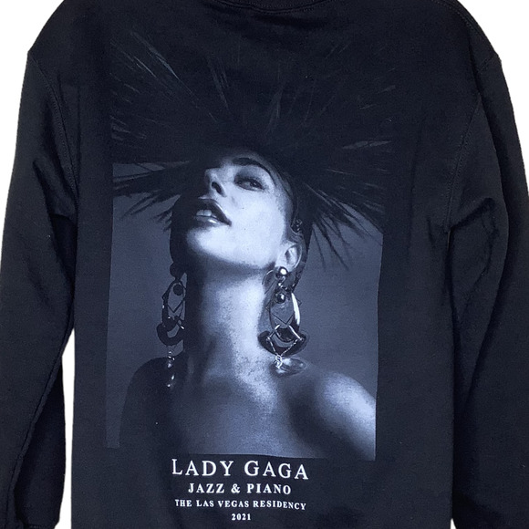 Lady Gaga Sweatshirt Las Vegas Residency 2021 Jazz Piano Graphic Unisex Small - Picture 1 of 6